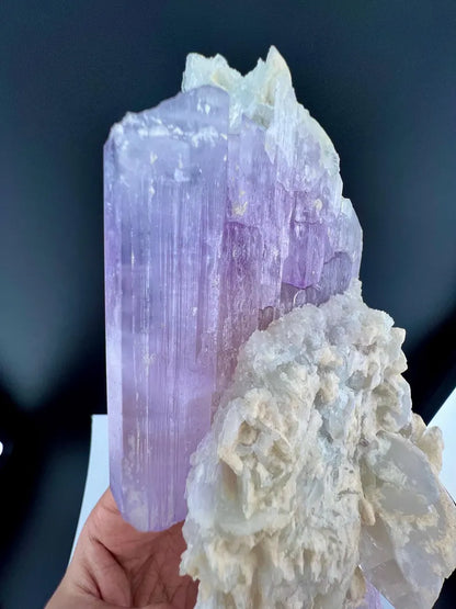Kunzite with Cleavelandite Albite And Quartz Specimen from Afghanistan - 606 Grams