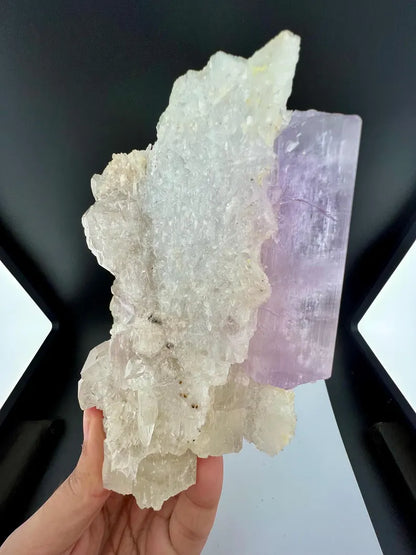 Kunzite with Cleavelandite Albite And Quartz Specimen from Afghanistan - 606 Grams