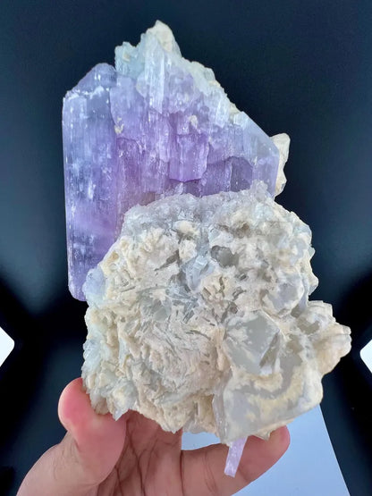 Kunzite with Cleavelandite Albite And Quartz Specimen from Afghanistan - 606 Grams