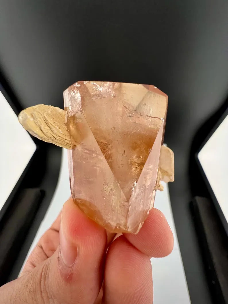 Golden Topaz Crystal with Mica from Pakistan - 55 Grams