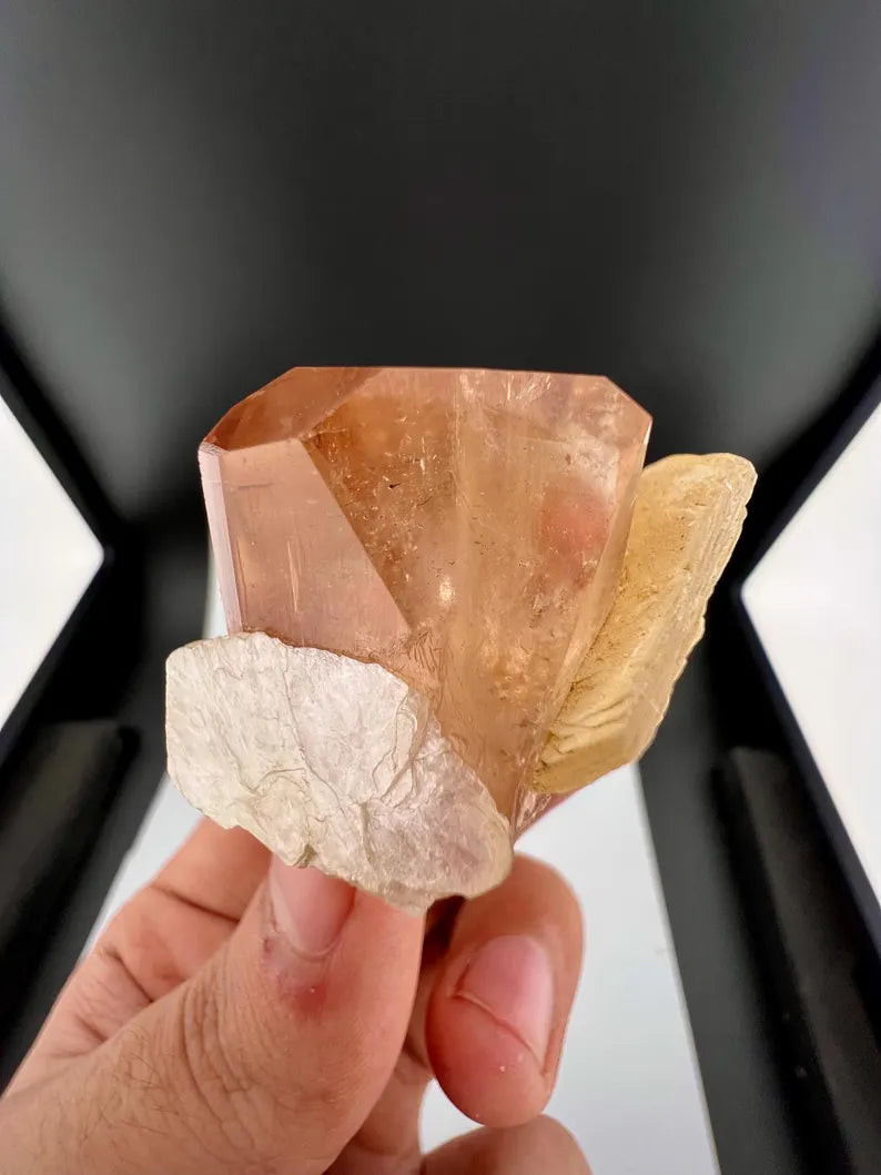 Golden Topaz Crystal with Mica from Pakistan - 55 Grams