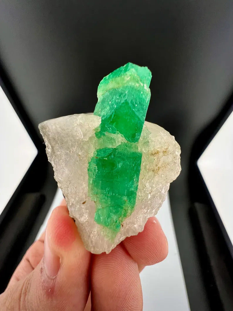 Green Emerald Crystal on Matrix from Afghanistan - 37 Grams