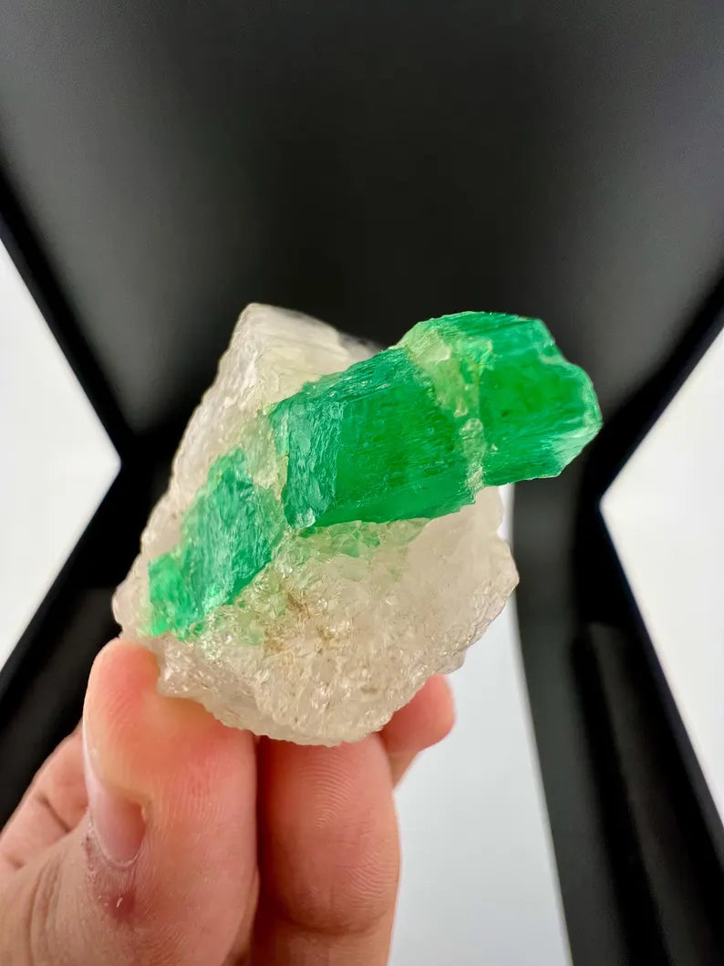 Green Emerald Crystal on Matrix from Afghanistan - 37 Grams