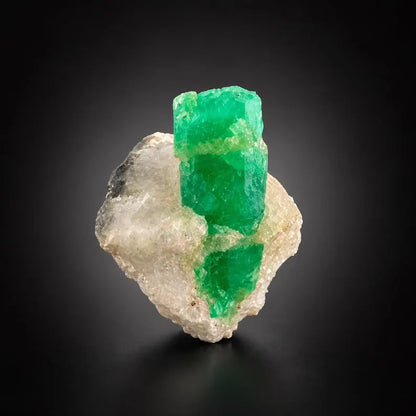 Green Emerald Crystal on Matrix from Afghanistan - 37 Grams