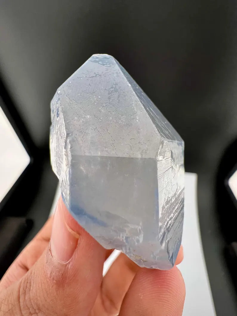Indicolite Blue Quartz Crystal from Afghanistan - 54 Grams