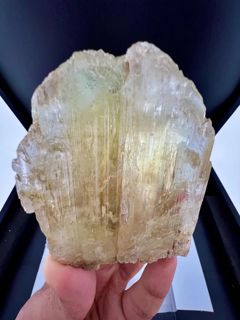 Yellow Triphane Kunzite Crystal from Afghanistan - 411 Grams