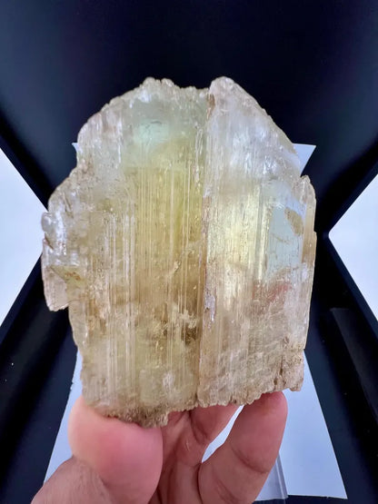 Yellow Triphane Kunzite Crystal from Afghanistan - 411 Grams