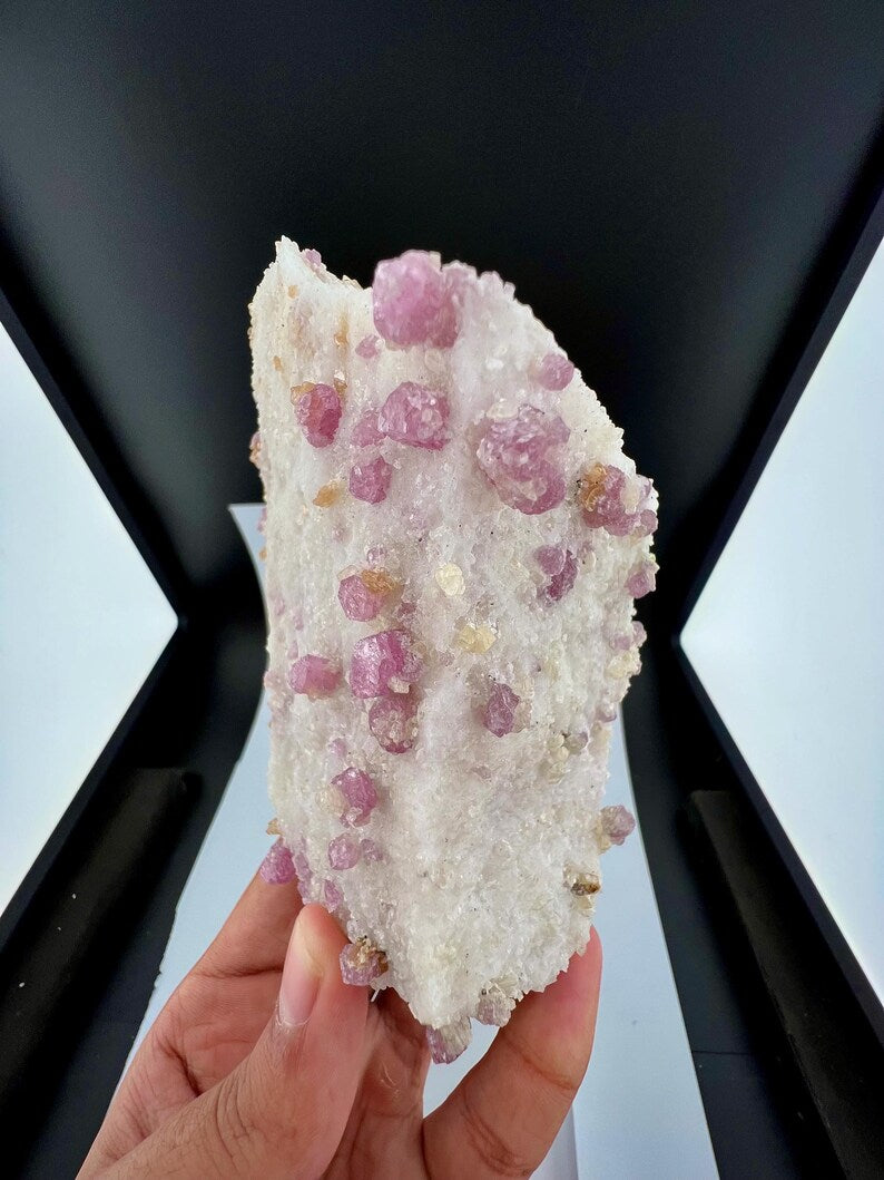 Fluorescent Pink Spinel Crystals on Matrix from Afghanistan - 824 Grams