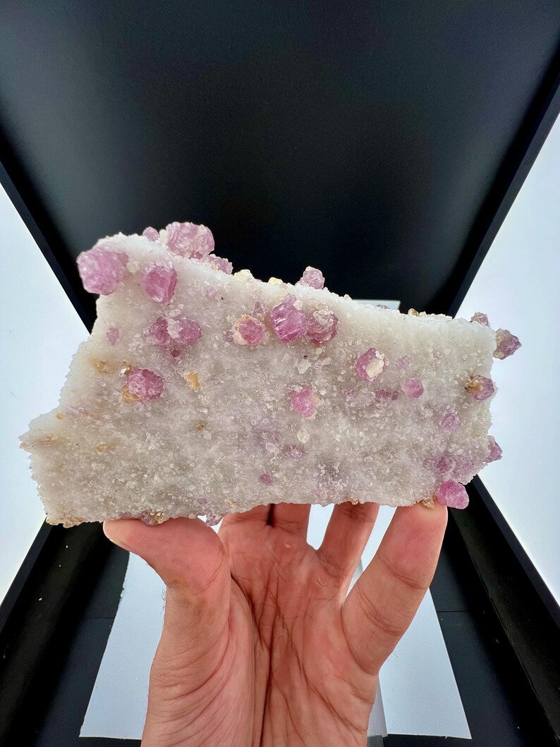 Fluorescent Pink Spinel Crystals on Matrix from Afghanistan - 824 Grams