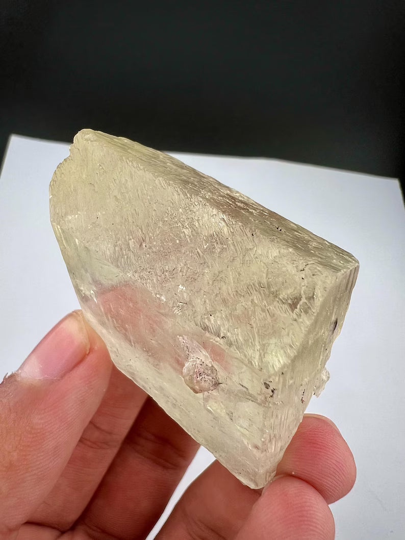 Yellow Triphane Kunzite Crystal from Afghanistan - 96 Grams