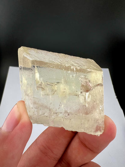 Yellow Triphane Kunzite Crystal from Afghanistan - 96 Grams