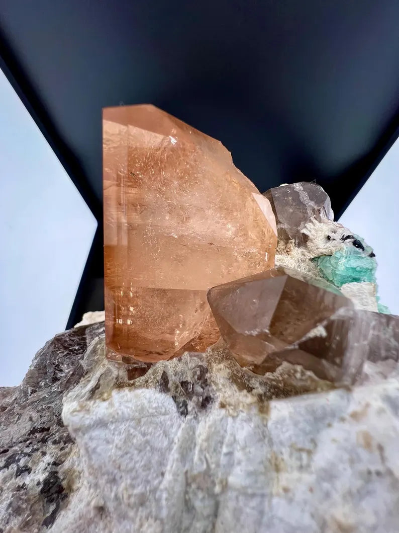 Topaz with Fluorite and Smoky Quartz from Skardu, Pakistan - 1444 Grams