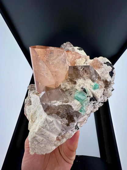 Topaz with Fluorite and Smoky Quartz from Skardu, Pakistan - 1444 Grams