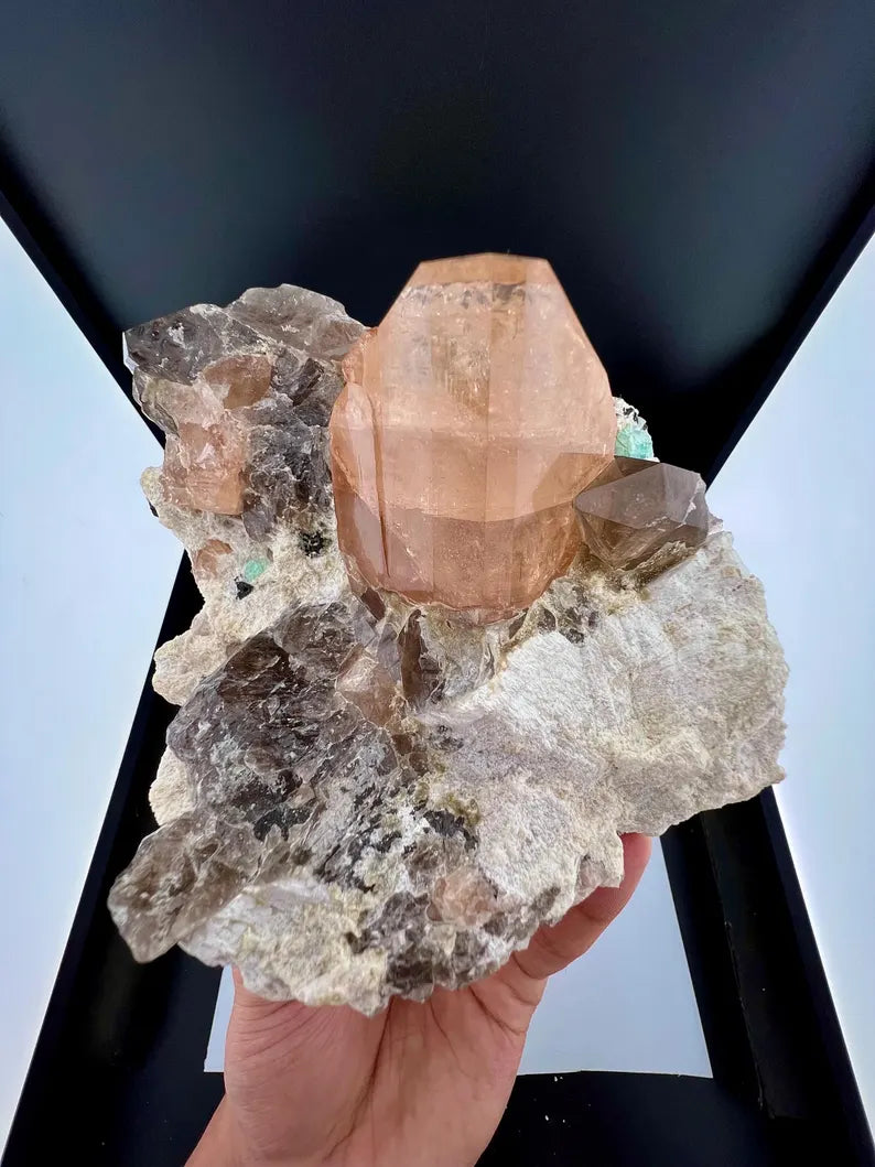 Topaz with Fluorite and Smoky Quartz from Skardu, Pakistan - 1444 Grams