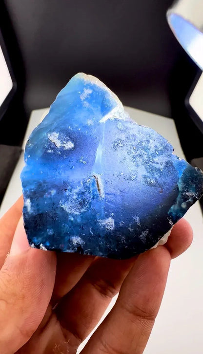 Blue Cap Tourmaline Crystal from Afghanistan - 130 Grams