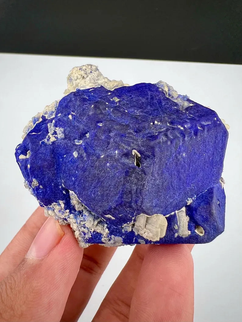 Blue Lazurite with Pyrite on Matrix from Afghanistan - 152 Grams