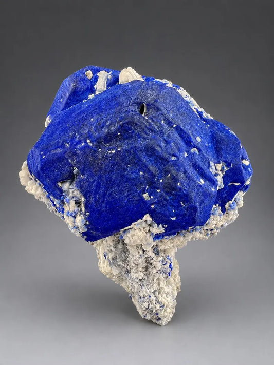 Blue Lazurite with Pyrite on Matrix from Afghanistan - 152 Grams