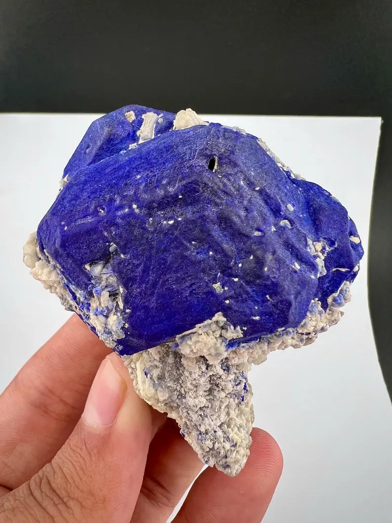 Blue Lazurite with Pyrite on Matrix from Afghanistan - 152 Grams