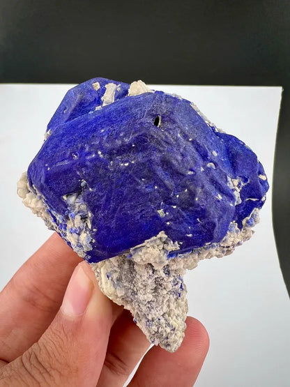 Blue Lazurite with Pyrite on Matrix from Afghanistan - 152 Grams
