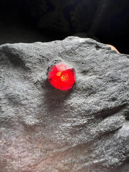 Red Garnet Crystals on Graphite from Massachusetts, USA - 68 Grams