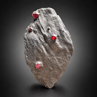 Red Garnet Crystals on Graphite from Massachusetts, USA - 68 Grams