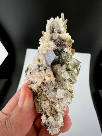 Black Anatase Crystal with Quartz from Skardu, Pakistan - 42 Grams