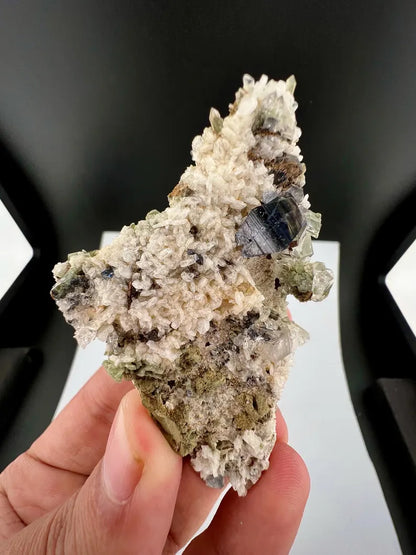 Black Anatase Crystal with Quartz from Skardu, Pakistan - 42 Grams