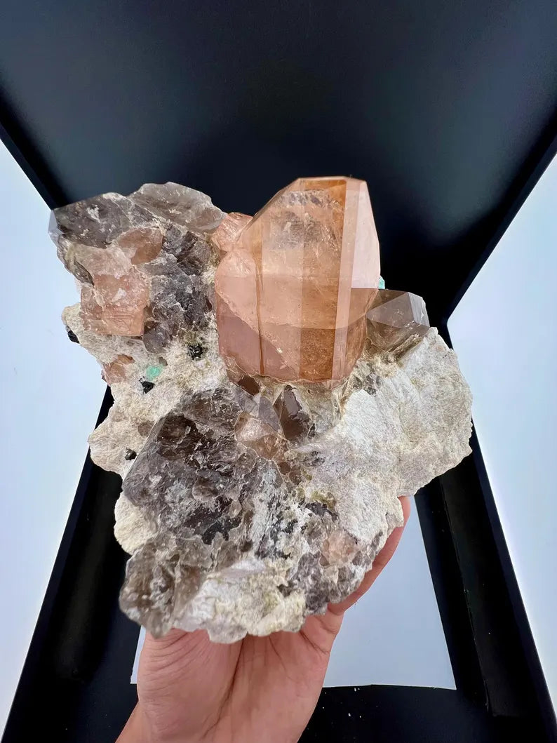 Topaz with Fluorite and Smoky Quartz from Skardu, Pakistan - 1444 Grams
