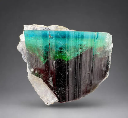 Blue Cap Tourmaline Crystal from Afghanistan - 72 Grams