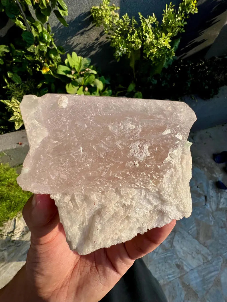 Pink Morganite with Tourmalines from Afghanistan - 250 Grams