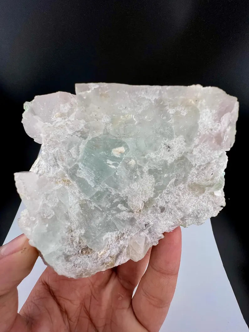 Pink Morganite with Tourmalines, Quartz and Albite from Afghanistan - 337 Grams