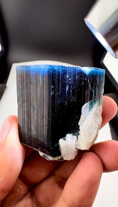 Blue Cap Tourmaline Crystal from Afghanistan - 130 Grams