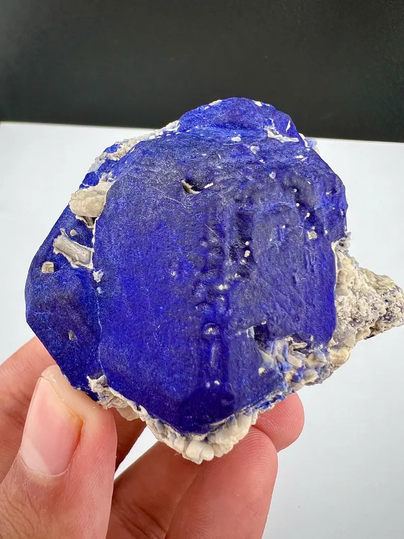 Blue Lazurite with Pyrite on Matrix from Afghanistan - 152 Grams