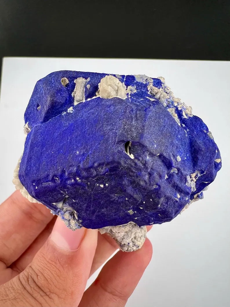 Blue Lazurite with Pyrite on Matrix from Afghanistan - 152 Grams