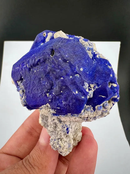 Blue Lazurite with Pyrite on Matrix from Afghanistan - 152 Grams