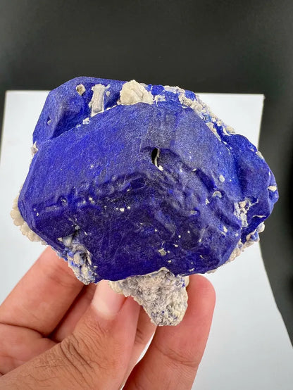 Blue Lazurite with Pyrite on Matrix from Afghanistan - 152 Grams