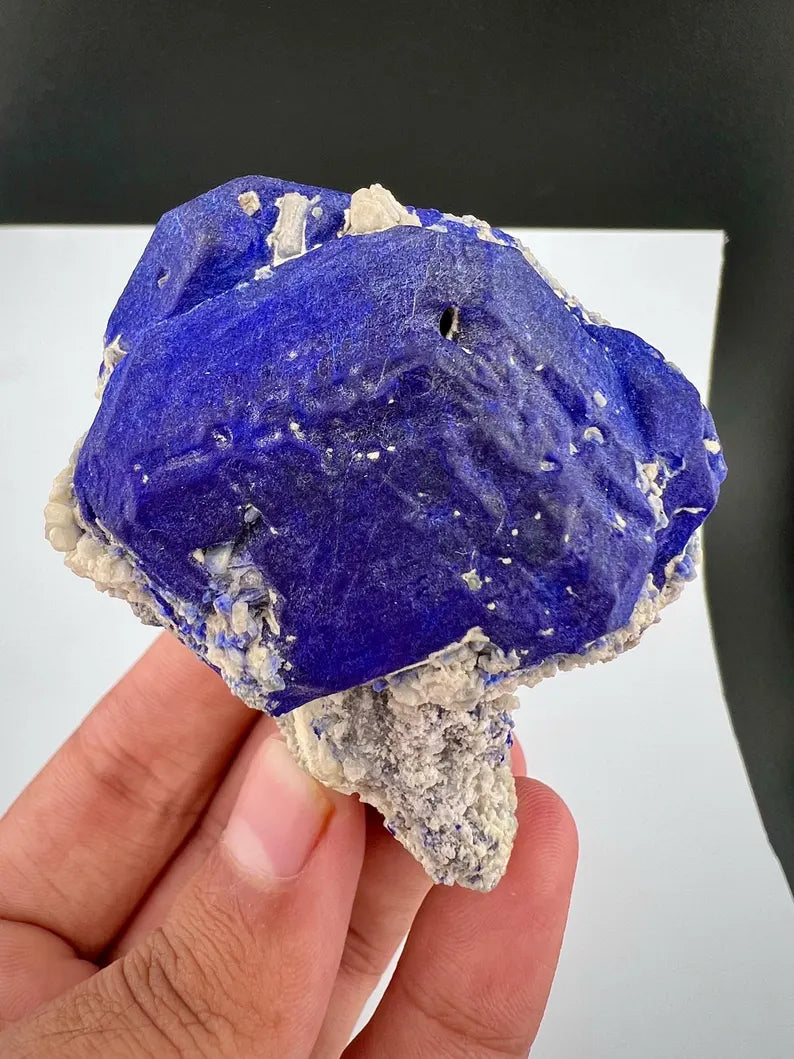 Blue Lazurite with Pyrite on Matrix from Afghanistan - 152 Grams