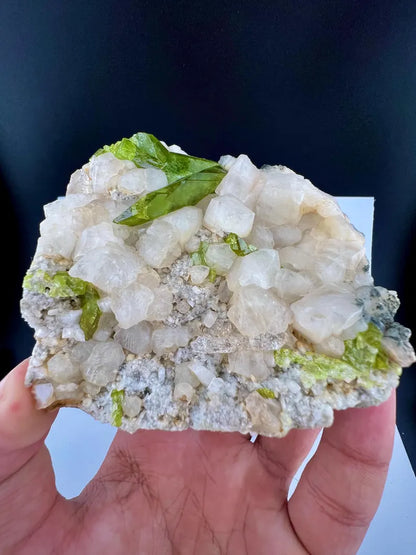 Green Titanite Sphene on Matrix Specimen from Pakistan - 273 Grams