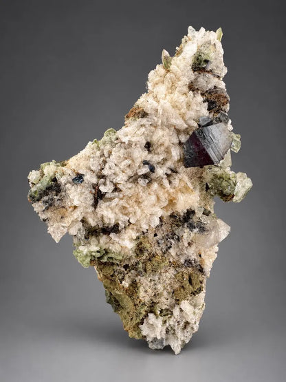 Black Anatase Crystal with Quartz from Skardu, Pakistan - 42 Grams