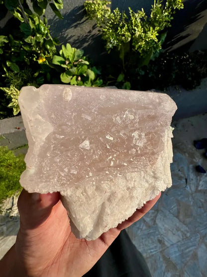 Pink Morganite with Tourmalines from Afghanistan - 250 Grams