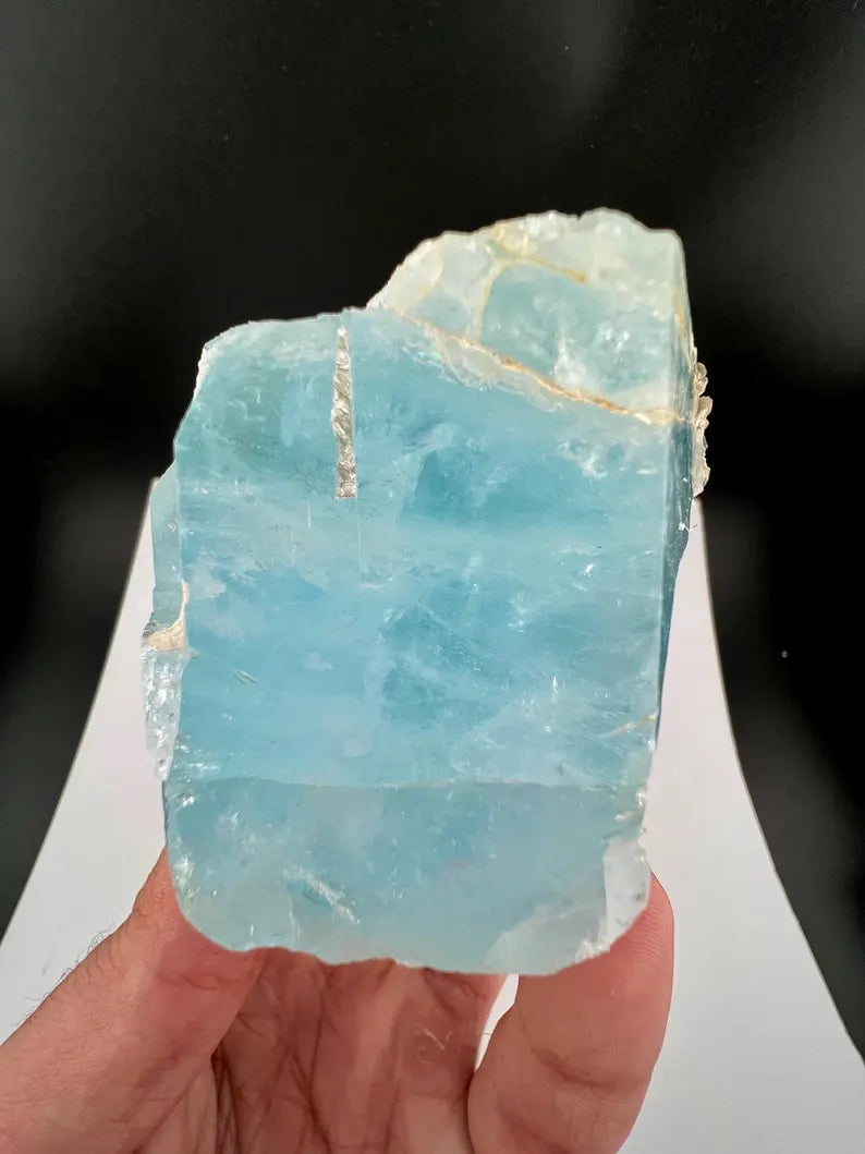 Blue Aquamarine Crystal with Mica from Skardu Pakistan - 442 Grams