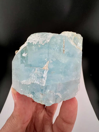 Blue Aquamarine Crystal with Mica from Skardu Pakistan - 442 Grams