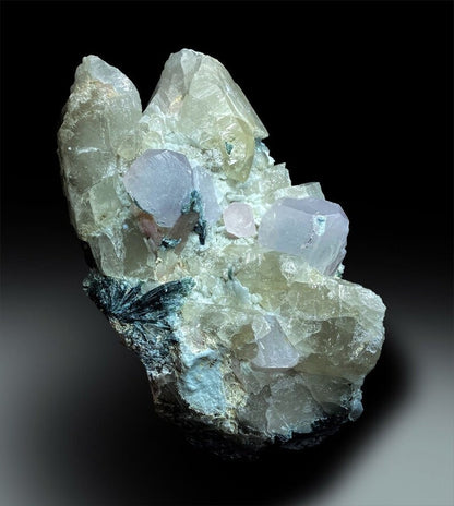pink morganite and indicolite tourmaline
morganite kunzite quartz mineral specimen