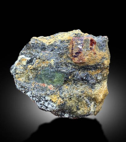 natural red zircon crystal on matrix specimen
zircon specimen skardu pakistan 1624g
large zircon mineral on matrix rock