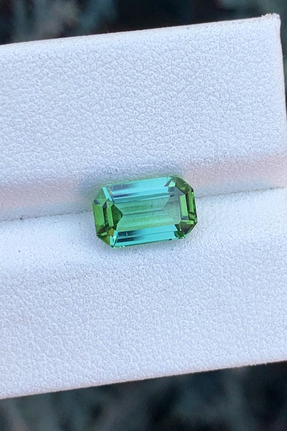 mint green gemstone for ring
natural tourmaline cut stone