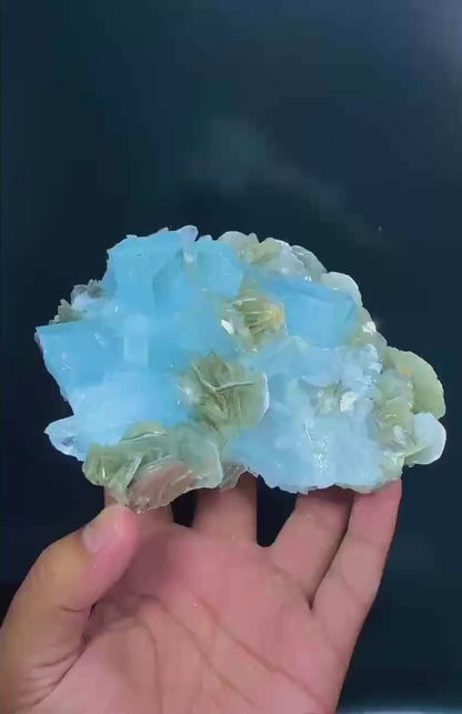 Aquamarine Specimen, Aquamarine Crystals with Mica, Aquamarine Cluster, Muscovite Mica, Crystal Cluster, Mineral Specimen, 725 g