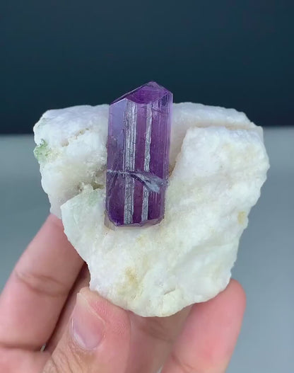 Natural Purple Color Scapolite on Matrix, Scapolite Crystal, Raw Mineral, Scapolite Specimen from Afghanistan - 177 gram