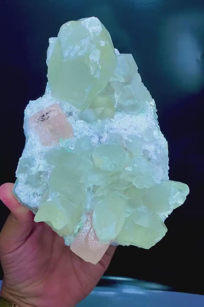 pink morganite crystals with quartz
natural morganite specimen Afghanistan