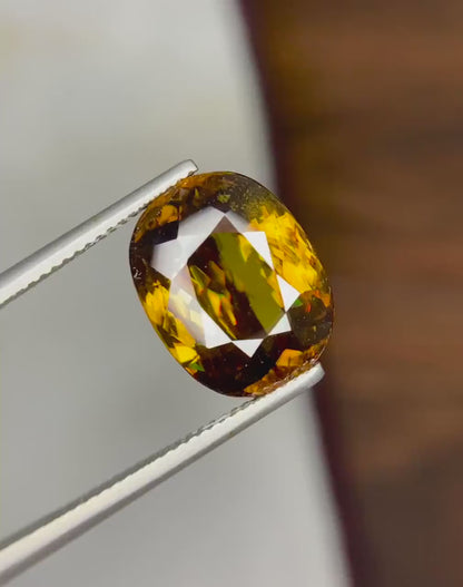 Oval Cut Titanite Sphene Gemstone, Fire Sphene, Loose Gemstone, Jewelry Making, Gemstone Jewelry - 10.77 CT