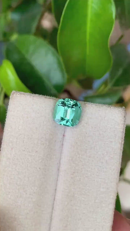 Sea Foam Tourmaline loose Gemstone, Lagoon Green Tourmaline Ring Stone